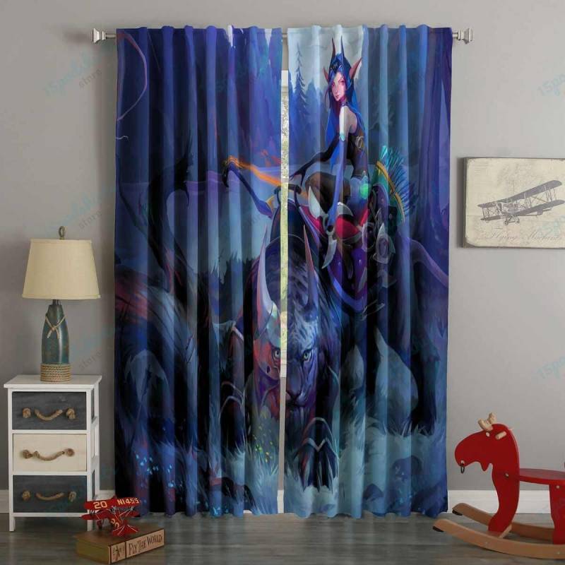 3D Printed Dota 2 Luna Style Custom Living Room Curtains