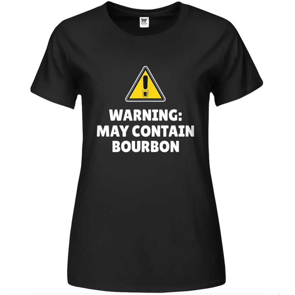 Warning May Contain Bourbon Premium Womens T Shirts