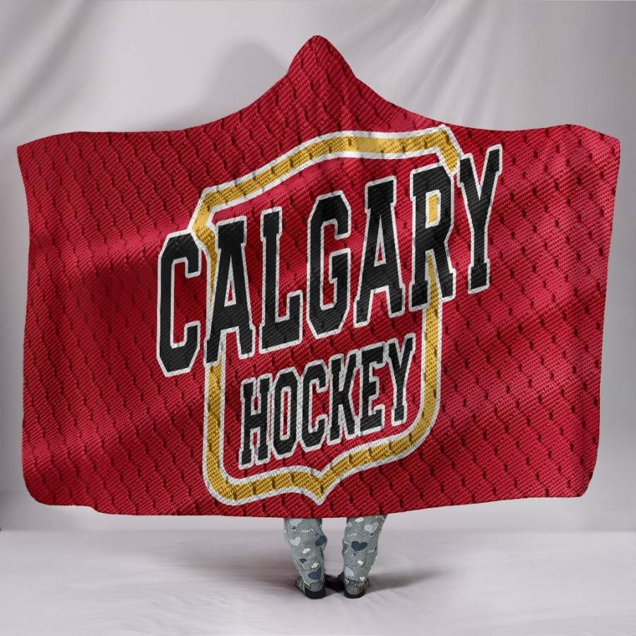 Calgary Flames Hockey Hoodie Blanket