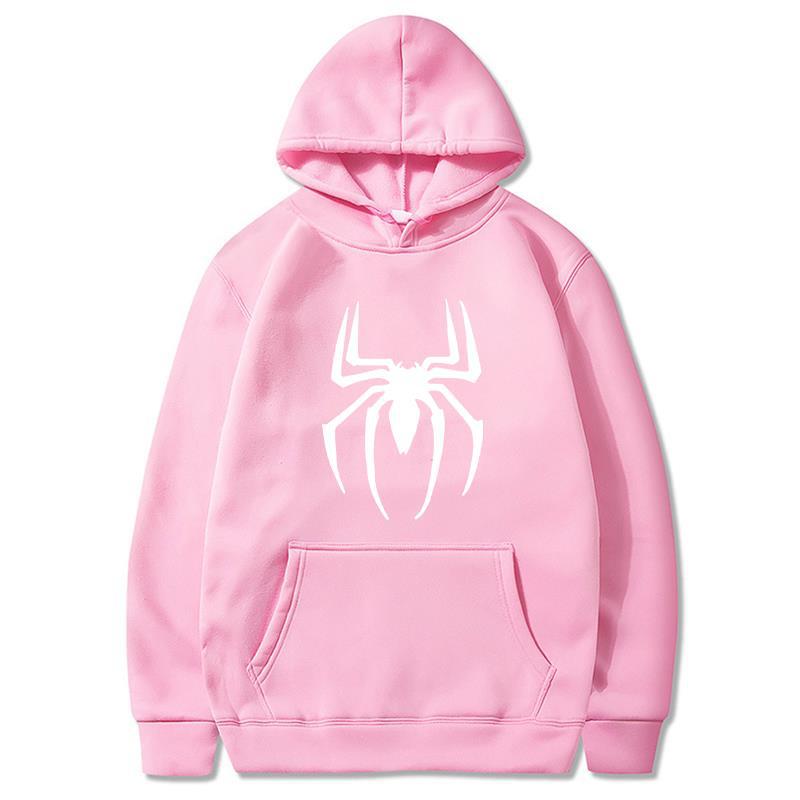 2022 New Men’s Street Trendy Marvel Spiderman Graphic Print Sweatshirt Fleece Hoodie Women’s Casual Evil Funny Sweater Gift alx