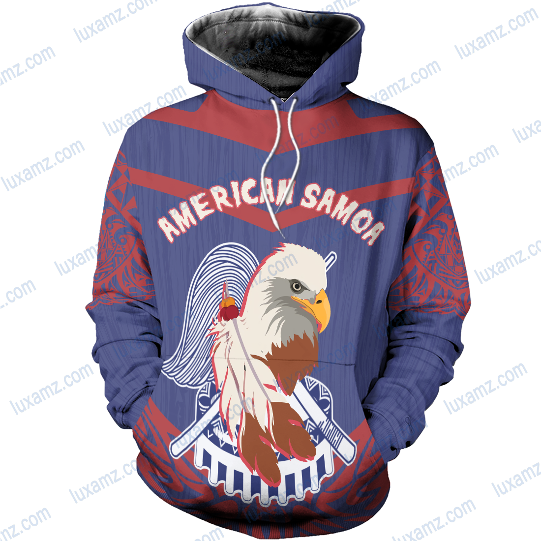 American Samoa The Eagle With Polynesian Pattern All Over Print