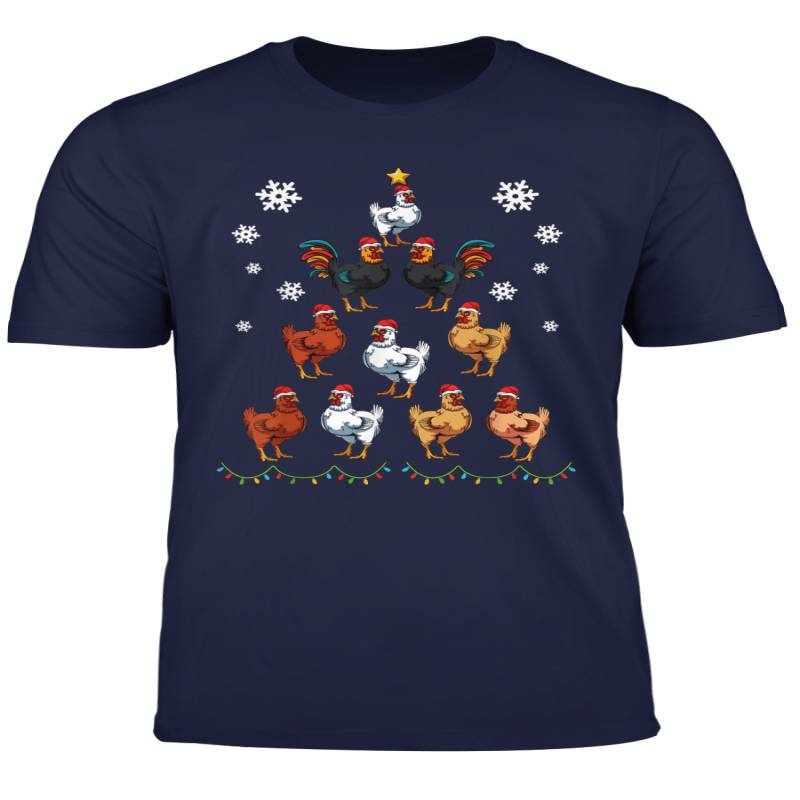 Chicken Christmas Tree Funny Sarcastic Animal Lover Farmer T Shirt