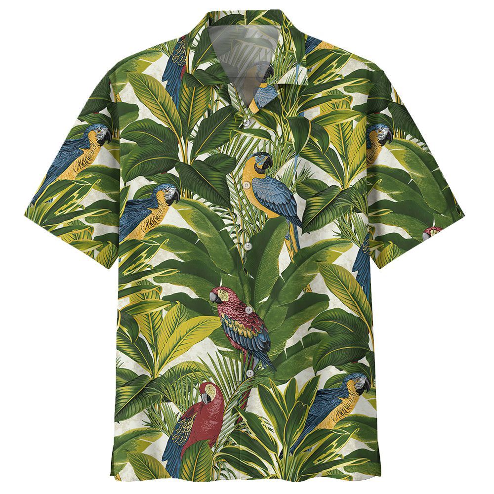 Parrot Green Unique Design Unisex Hawaii Shirt For Men And Women Ha31236