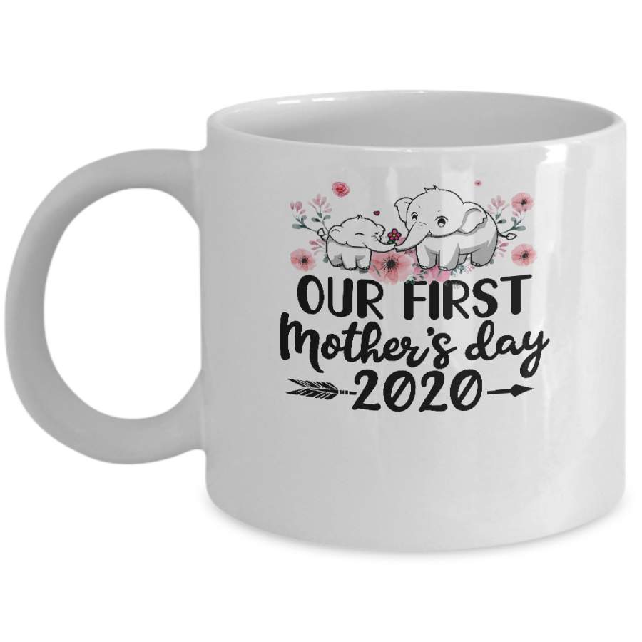 Our First Mothers Day Mom Baby Baby Matching 2020 Elephant Mug