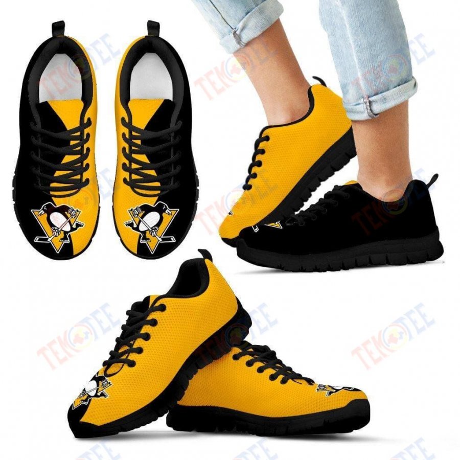 Mens Womens Pittsburgh Penguins Sneaker Two Colors Trending Lovely Sneaker Running Shoes For Men Women TDT641