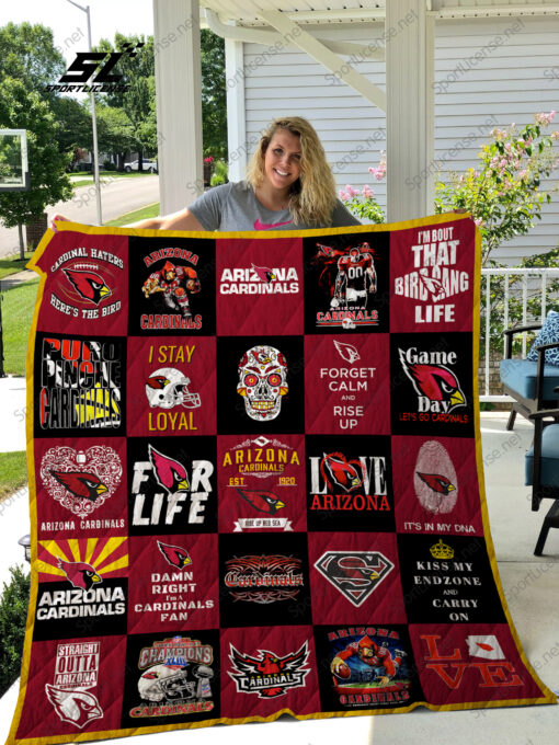 Arizona Cardinals 2 Quilt Blanket Bh92