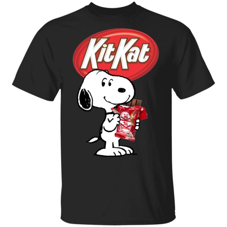 Snoopy And Kit Kat T-shirt Funny Snack Tee