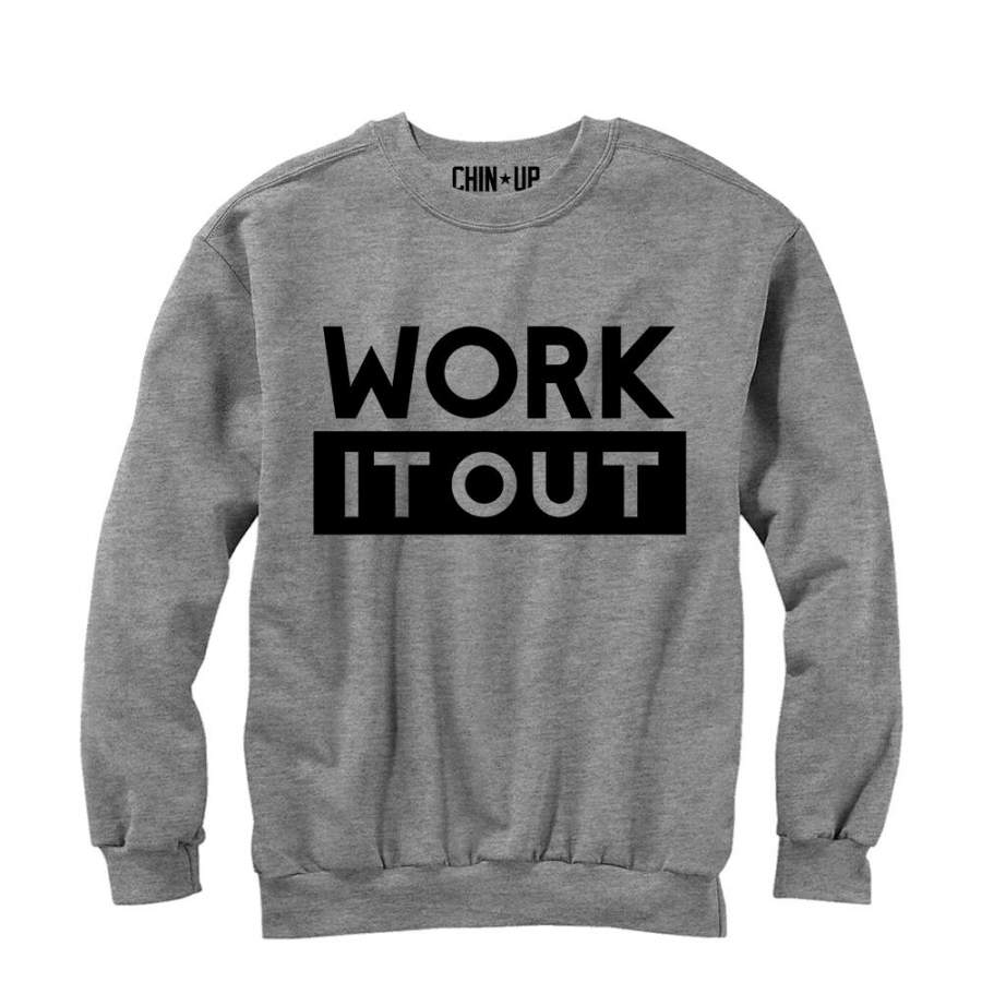 CHIN UP Women’s Work It  Sweatshirt Athletic Heather