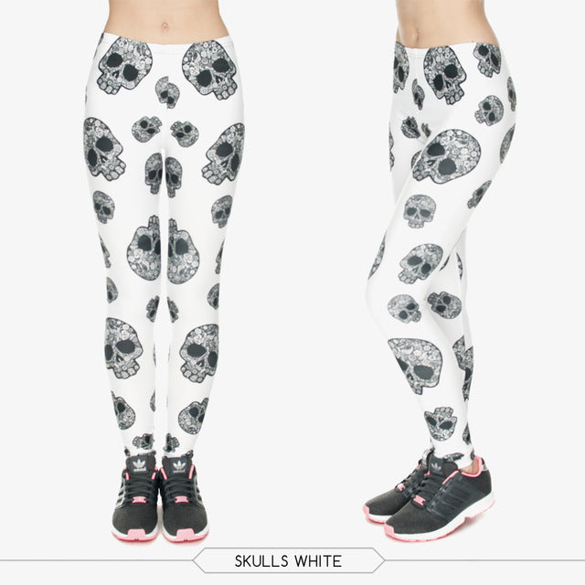 Classic 3D Print Mexican Skull Leggings Women Causal Jeggings Sexy Leggins Tayt Fitness Legging Calzas Mujer Soft Legins Girls