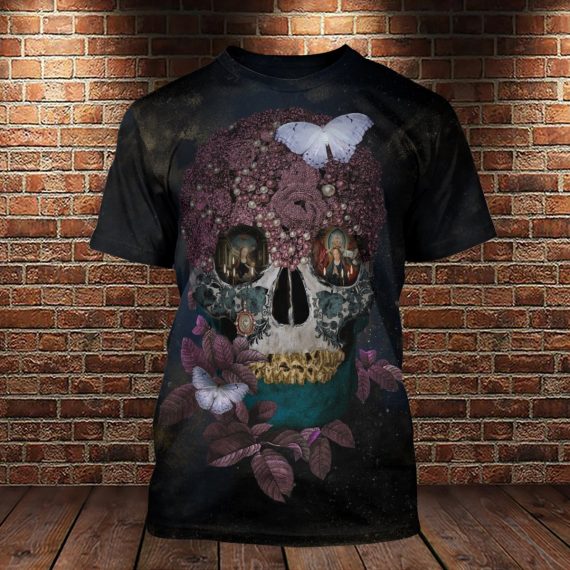 Beauty Skull All Over Print For Skull Lovers Shirt