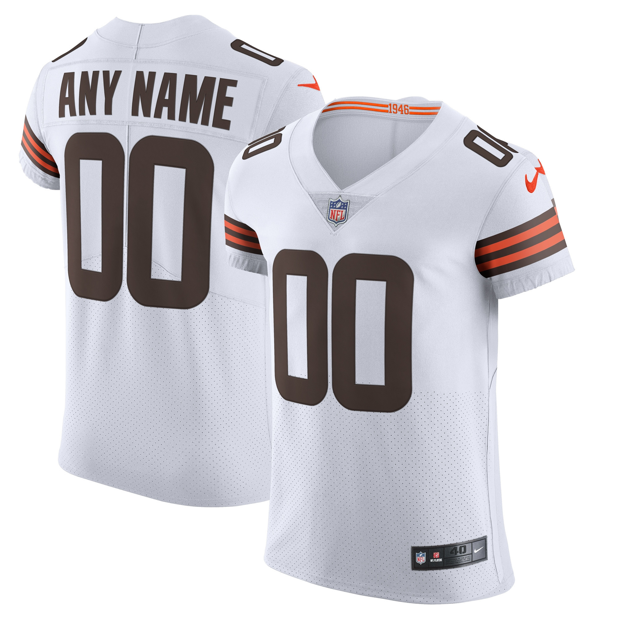 Cleveland Browns Vapor Elite Custom Jersey – White Custom Jerseys NFL