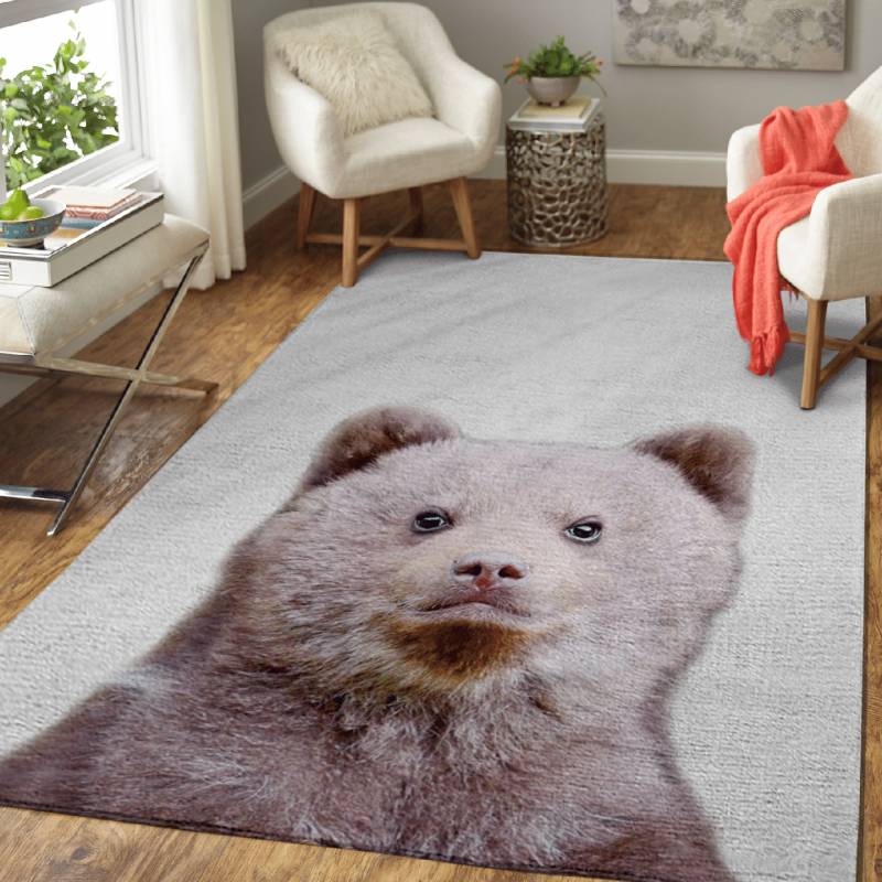 grey bear baby  – Animals Area Rug Carpet