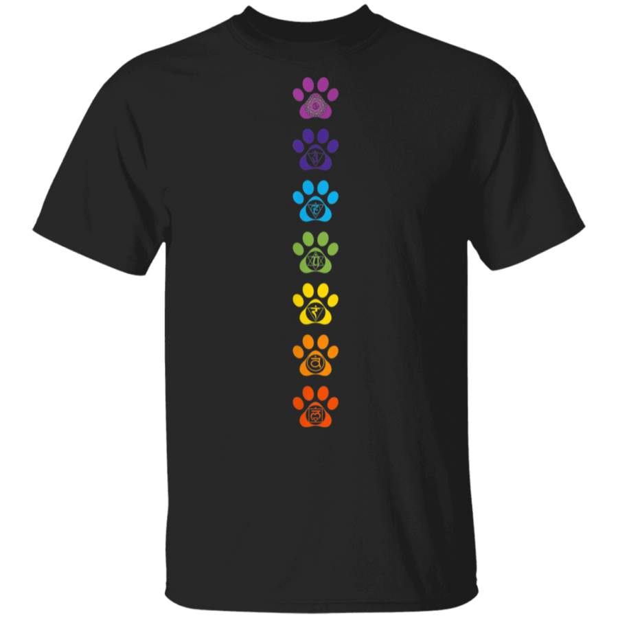 7 Chakras Puppy Paw Print Cute High Vibe Conscious TShirt