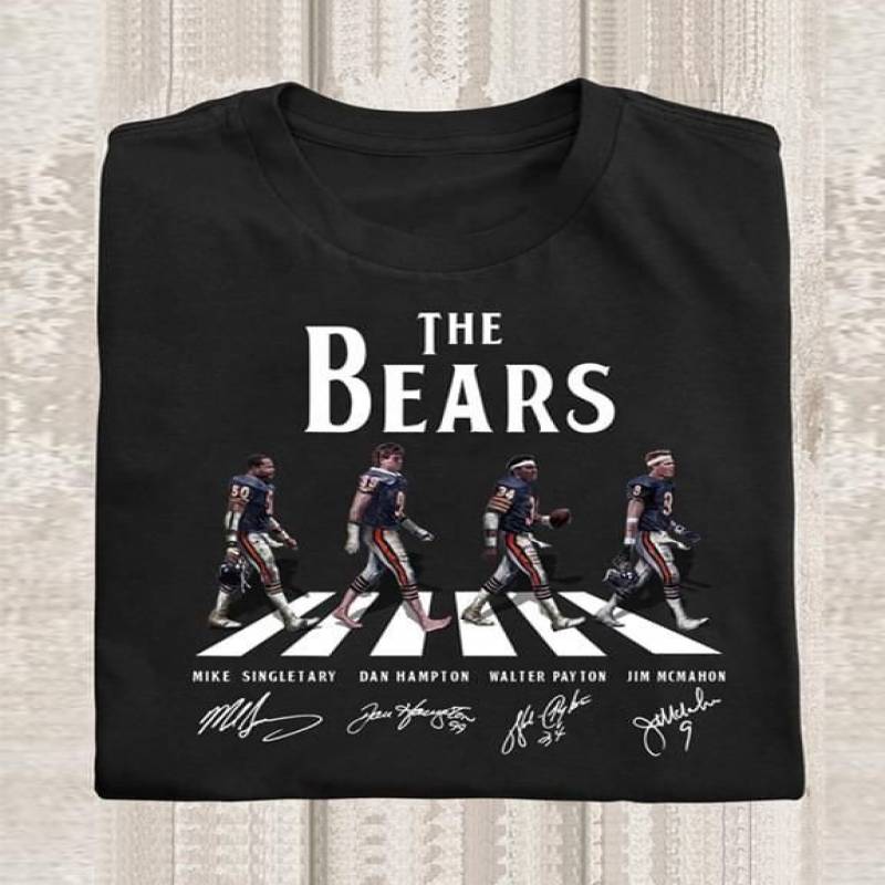 the chicago bears abbey road signed t shirt