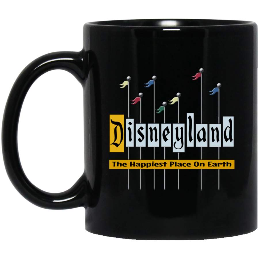 Vintage Themepark The Happiest Place On Earth Mug Black Mug