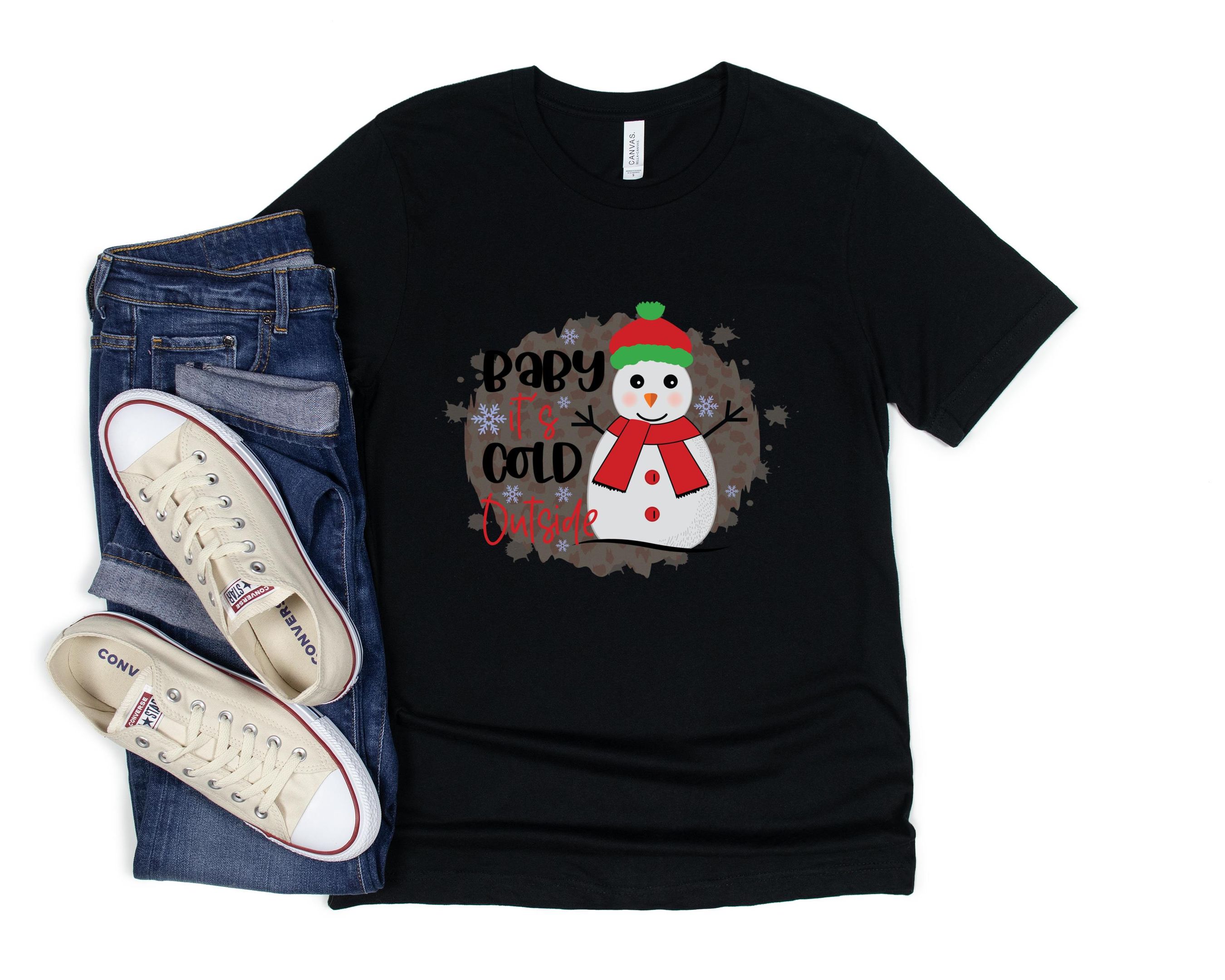 Baby It’S Cold Shirt, Winter Shirt, Frosty Shirt, Snowman Shirt, Cozy Season Shirt, Christmas Snowman Shirt, Frosty The Snowman