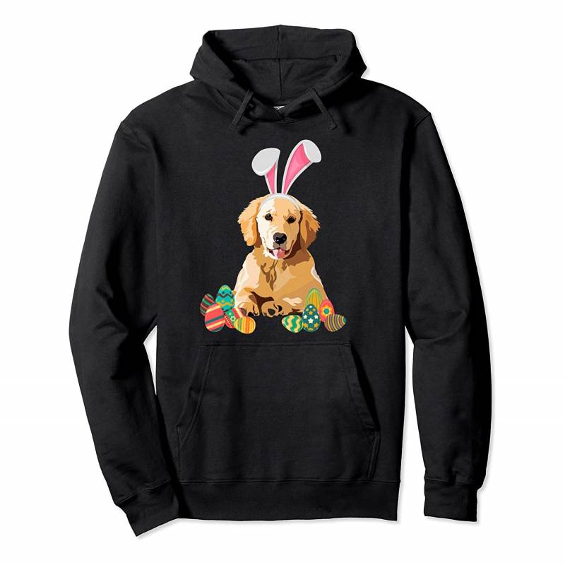 Cute Easter Bunny Retriever Tee Egg Hunting Dog Lover Tee Pullover Hoodie