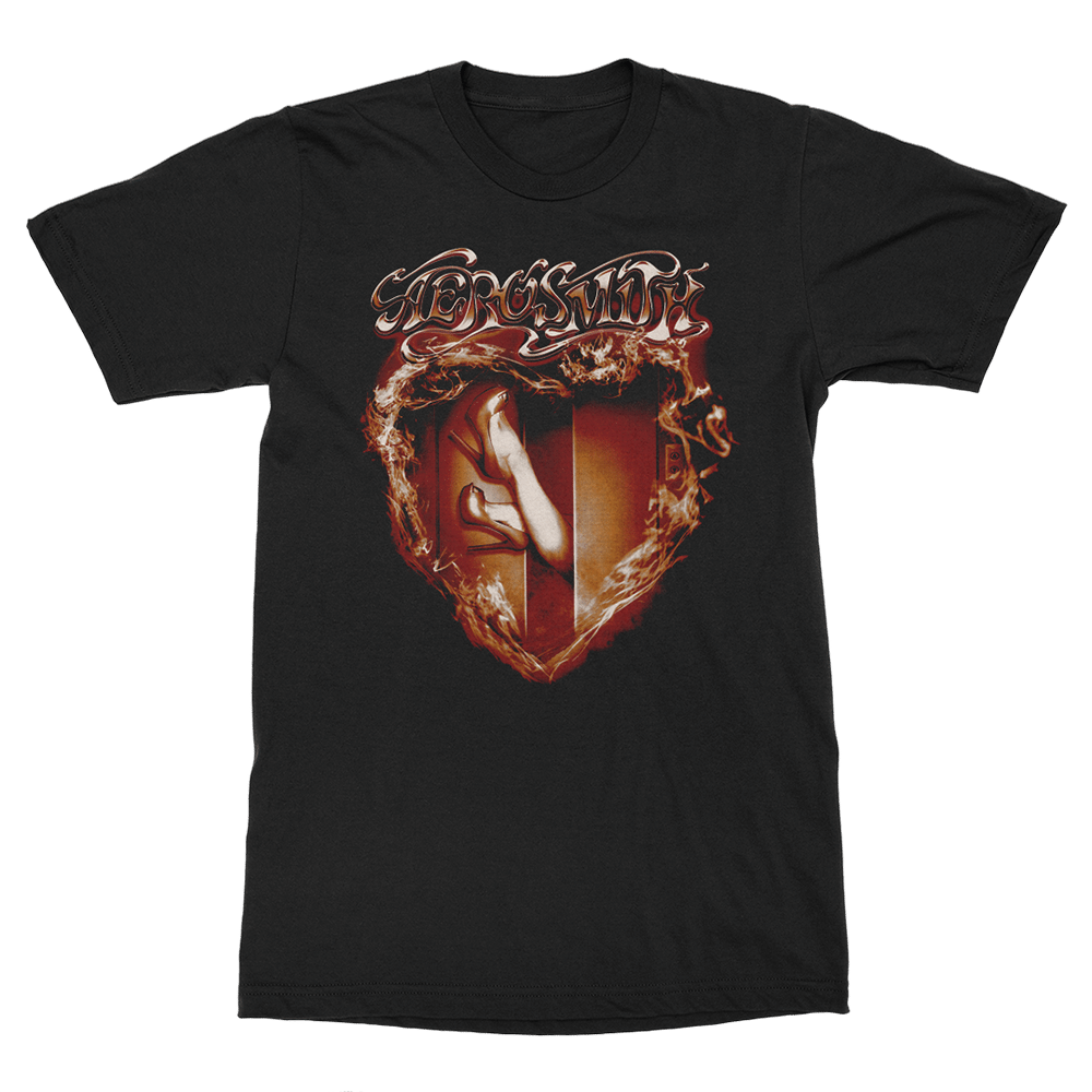 Aerosmith Merch Heart On Fire T-Shirt