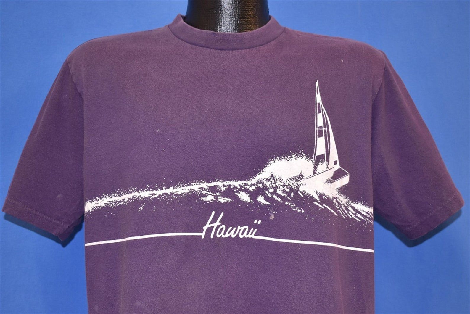 70S Distressed Hawaii Sailing Crazy Shirts Sailboats T-Shirt