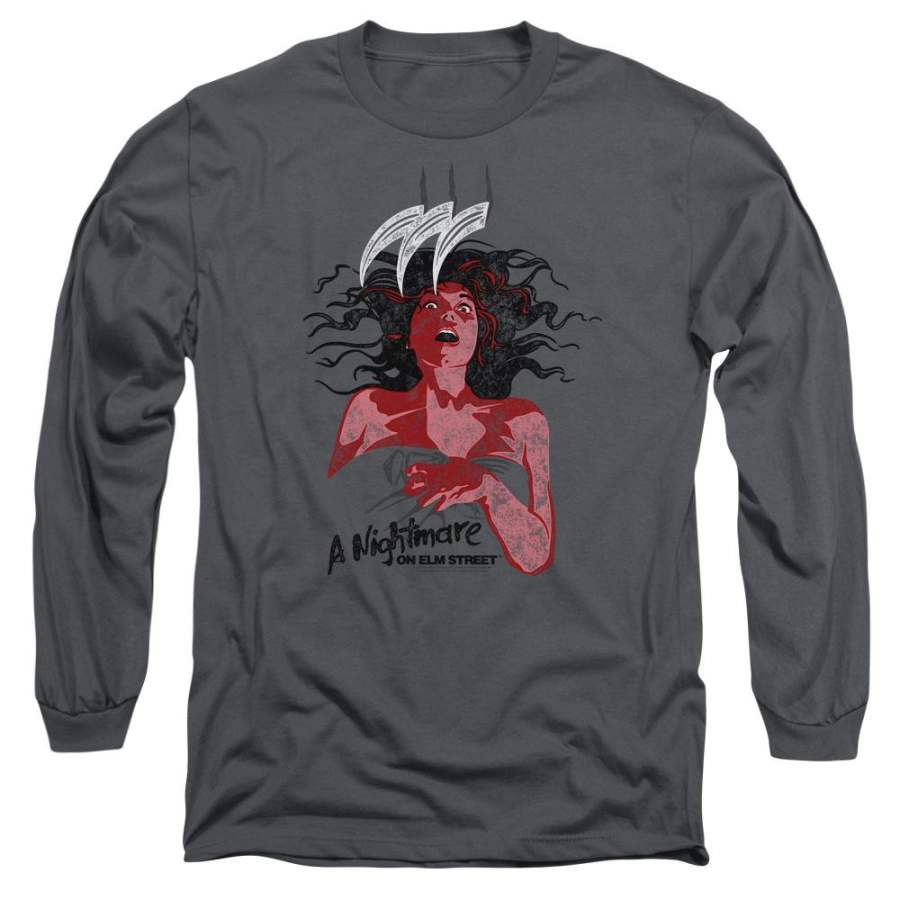 A Nightmare on Elm Street Illustrated European Poster Men’s Long Sleeve T-Shirt