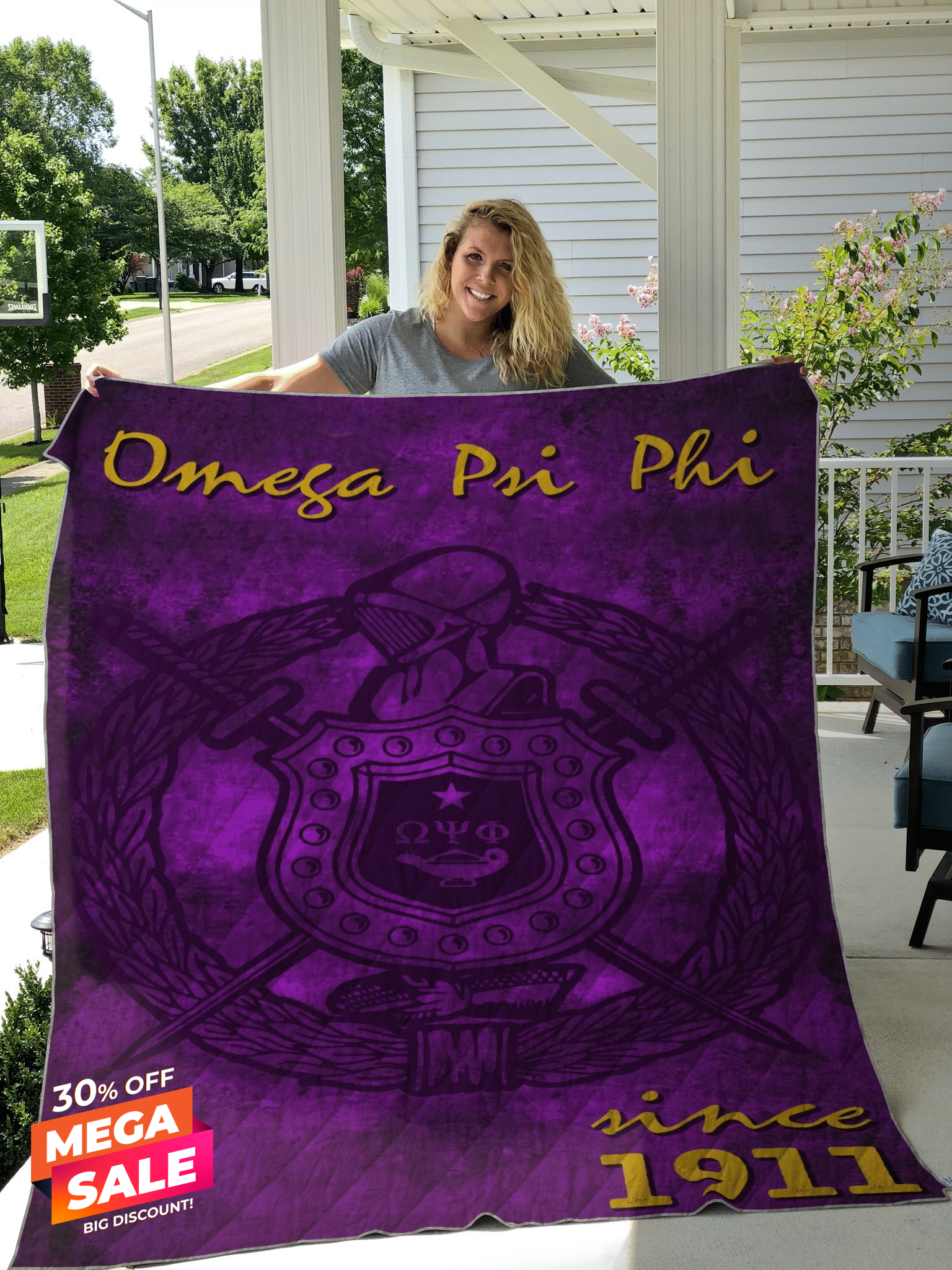 Omega Psi Phi Founding Year Quilt Blanket