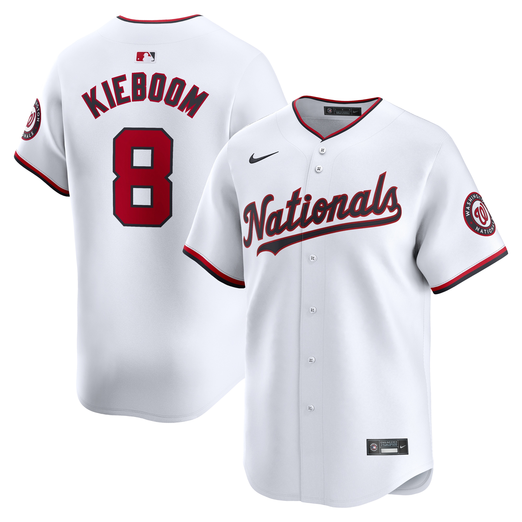 Carter Kieboom Washington Nationals Home Limited Player Jersey – White