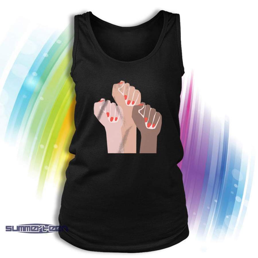 3 Fist Feminist Black Girl Magic Women’S Tank Top