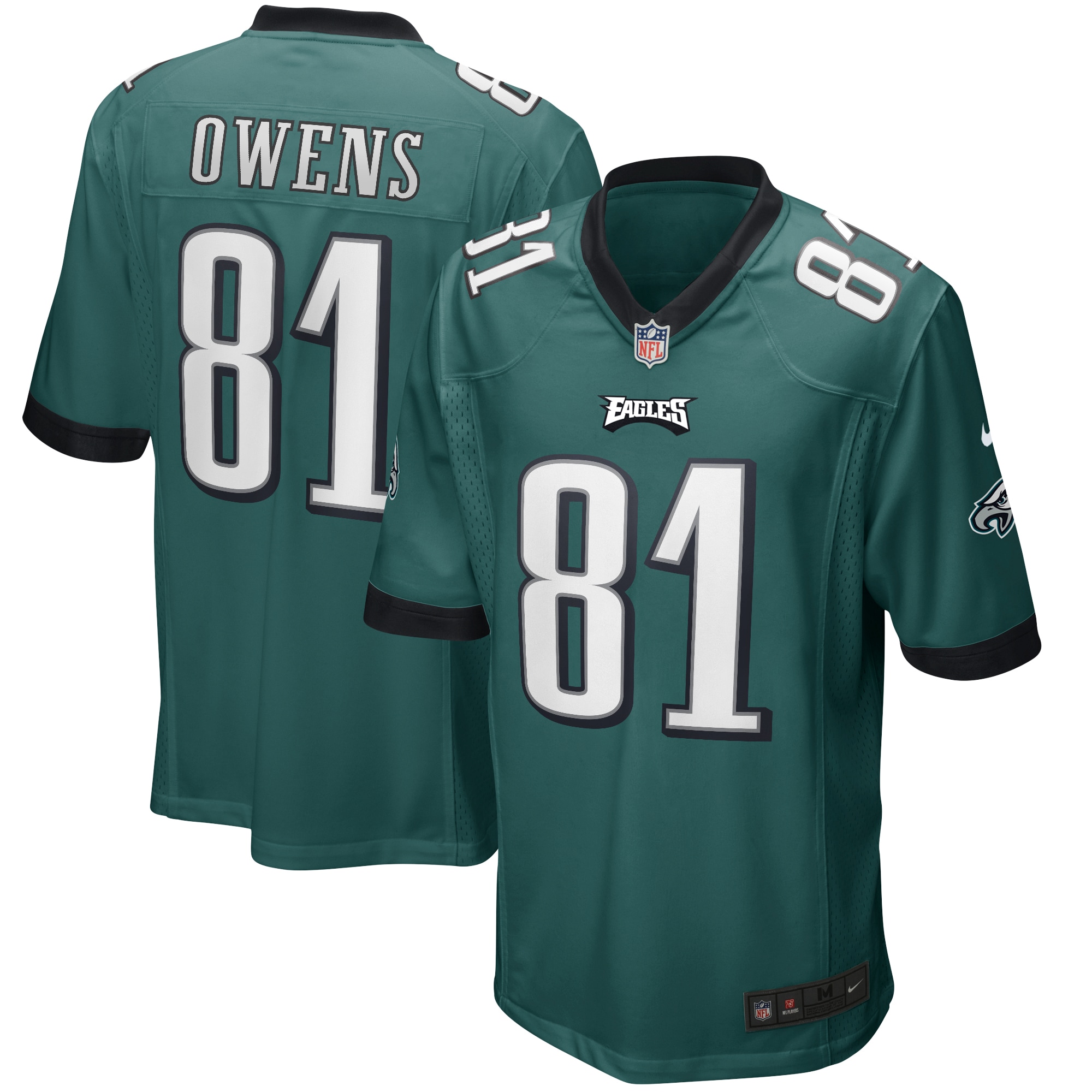 Terrell Owens Philadelphia Eagles Game Retired Player Jersey – Midnight Green