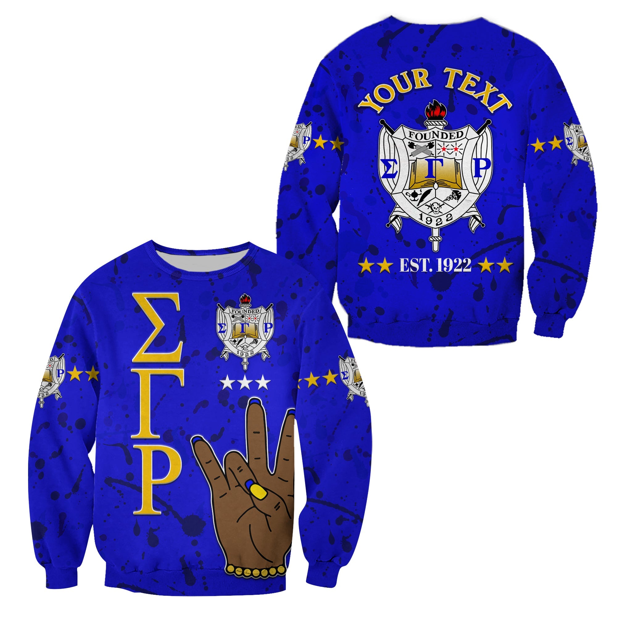 (Custom Personalised) Sigma Gamma Rho  Sweatshirt Simple Style Blue Lt8