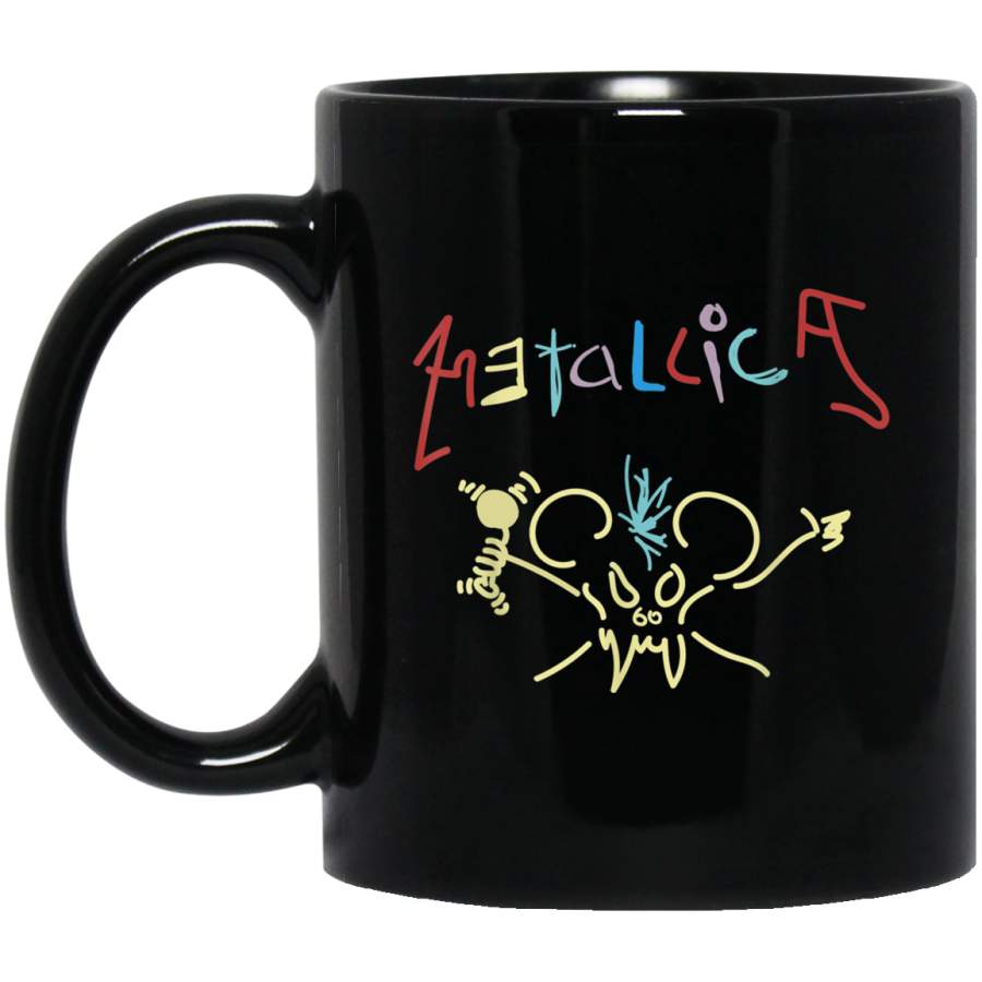 We All Love Metallica – Skull Blackened Fire Mug 11 oz 15 oz Black Mug