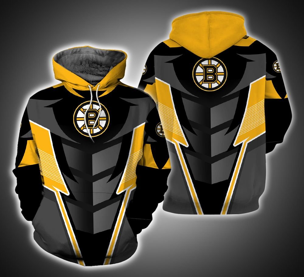 Boston Bruins Armor 3D Printed Hoodie