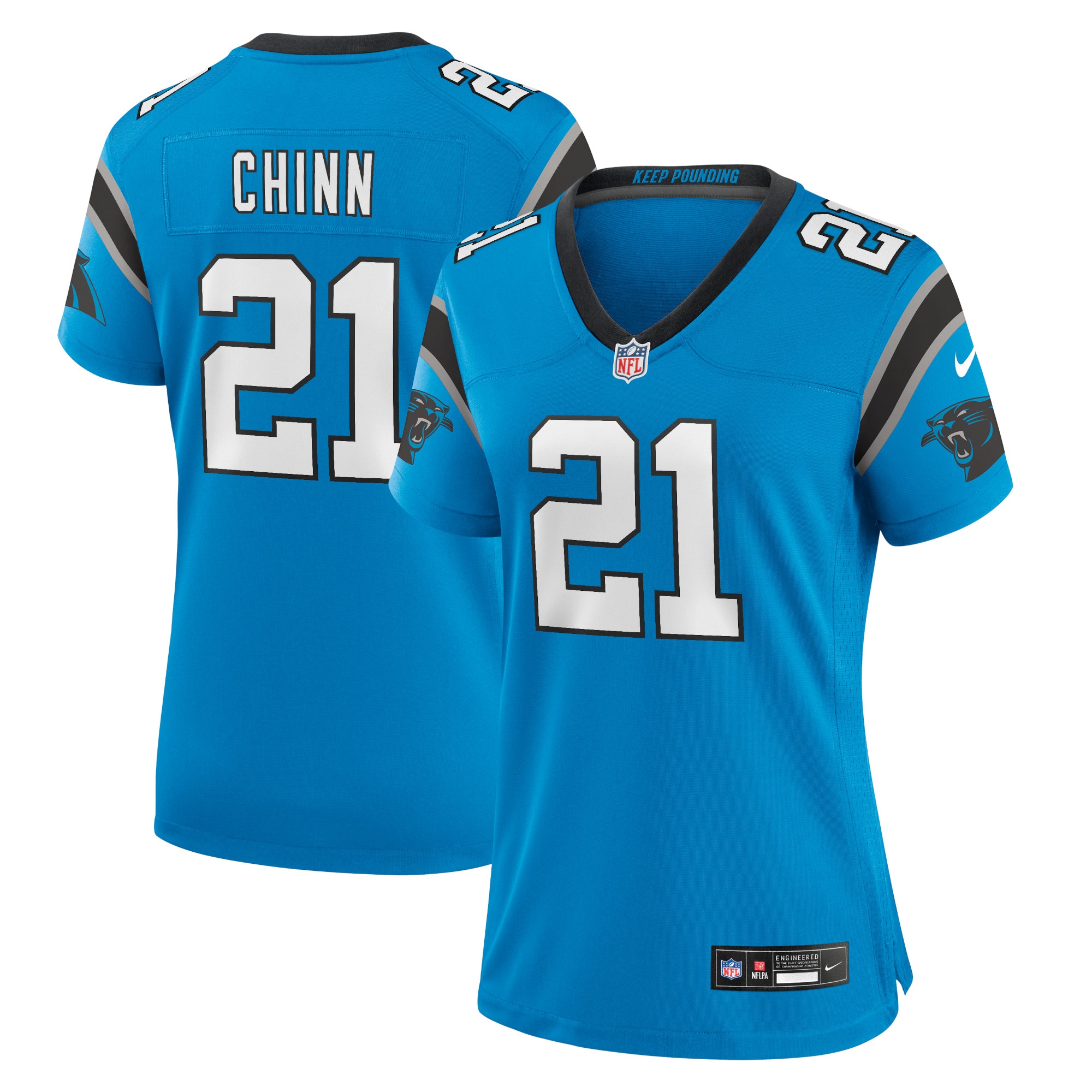 Women’s Carolina Panthers Jeremy Chinn Blue Player Jersey