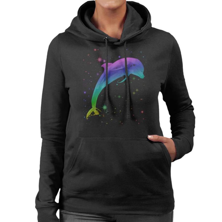 Space Dolphin Women’s Hooded Sweatshirt