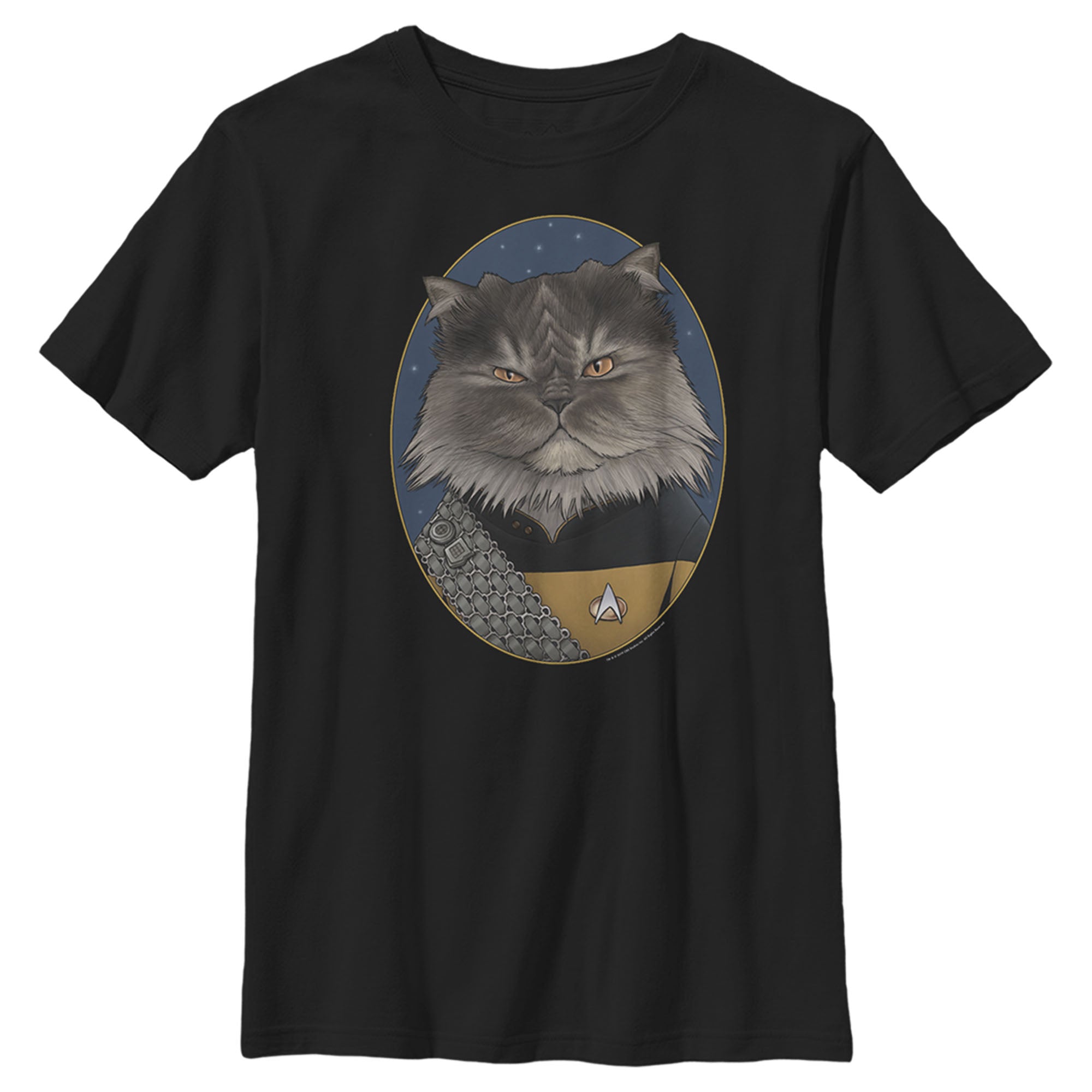 Boy’S Star Trek: The Next Generation Lieutenant Commander Worf Cat T-Shirt