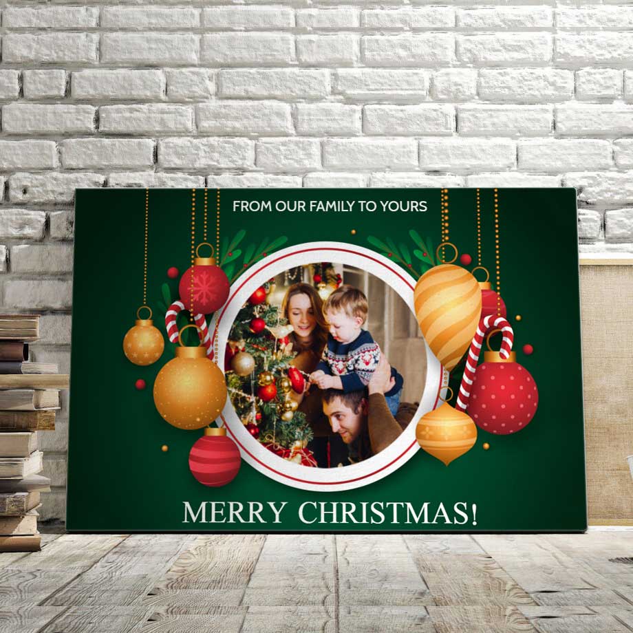 ViticStore™ From Hearts To Hearts, Customize Family Picture – Christmas canvas for decor, family gift, home decor, christmas gift