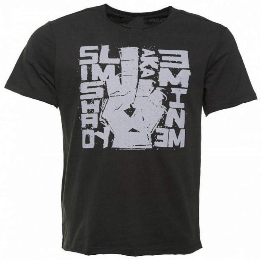 Men’S Charcoal Eminem Aka Slim Shady From Amplified Cotton T Shirt