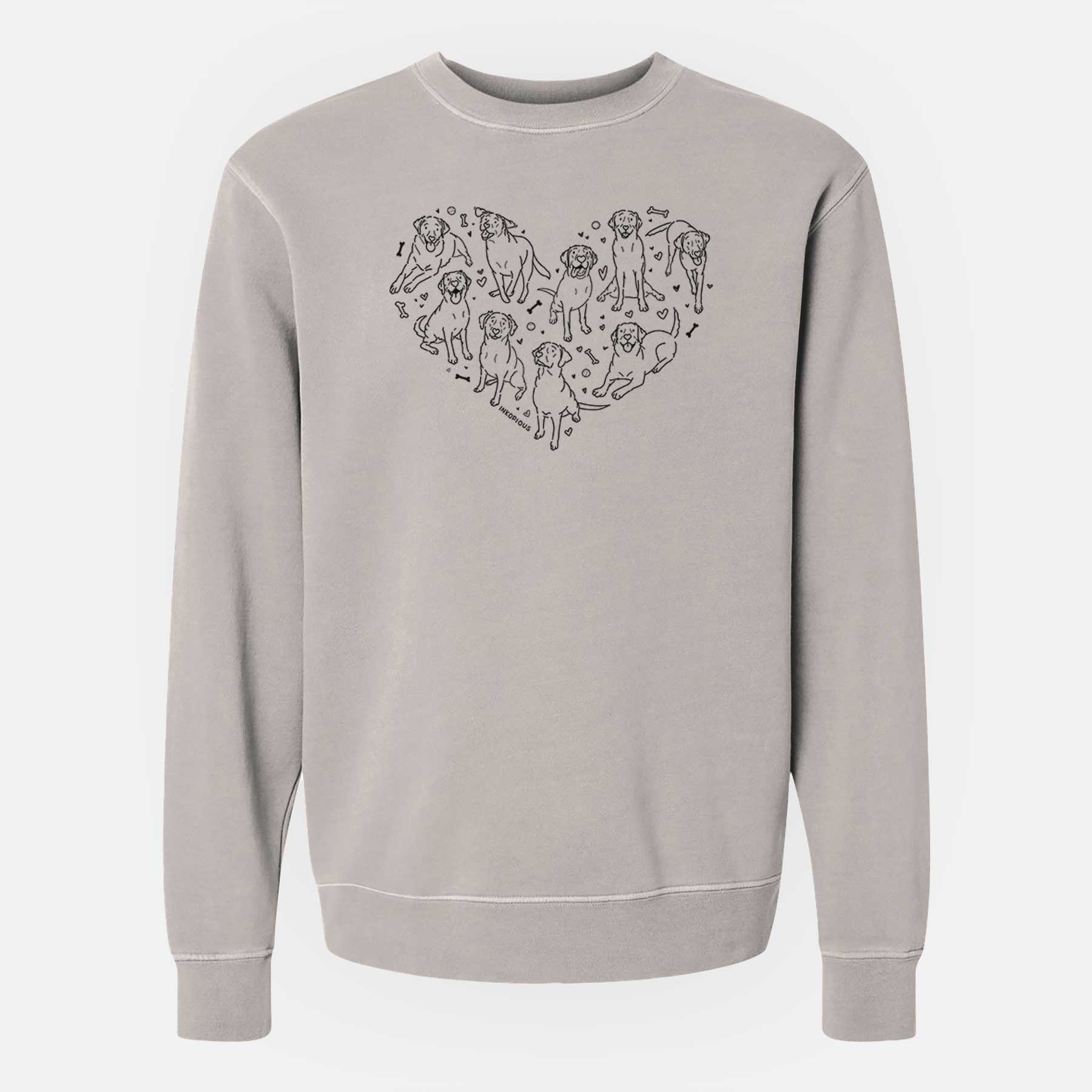 Heart Full Of Labradors – Unisex Pigment Dyed Crew Sweatshirt
