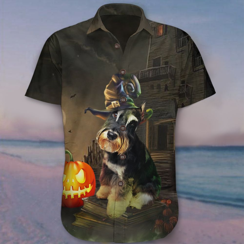 Schnauzer Halloween Hawaii Shirt Pumpkin Themed Clothing Gift Ideas For Adults Ha16559