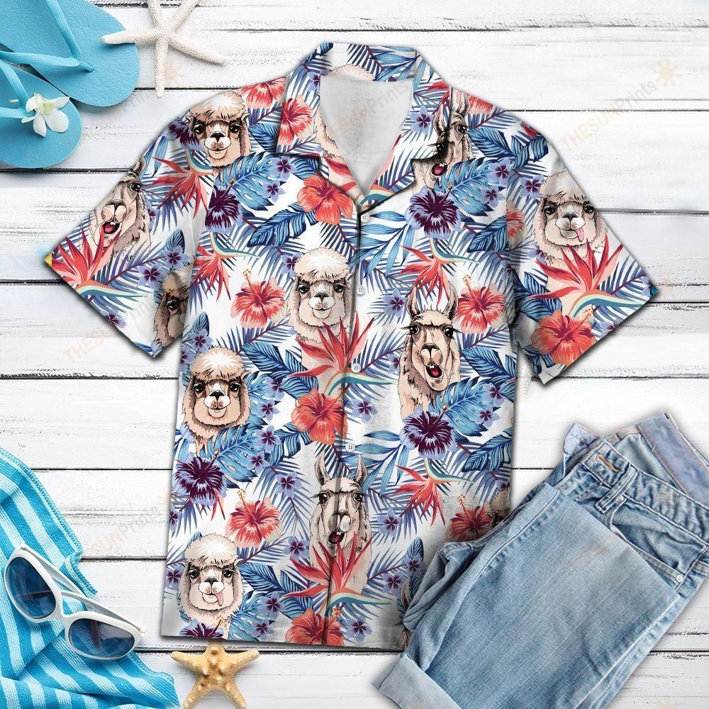 Llama Tropical Hawaiian Shirt Ha102190