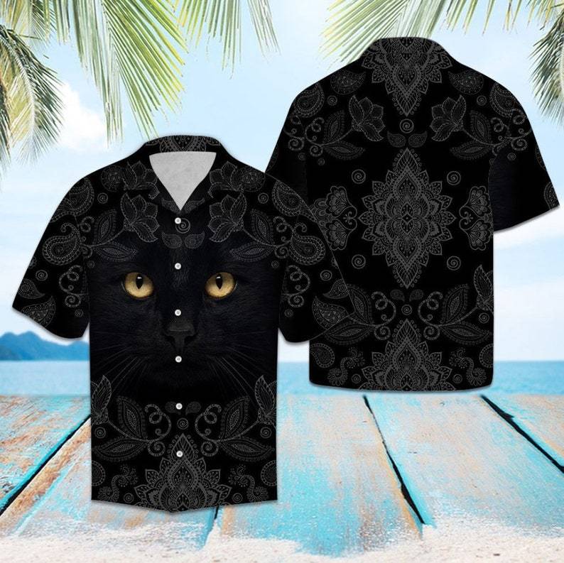 Black Cat Aloha Hawaii Shirts For Men Women Ha36422