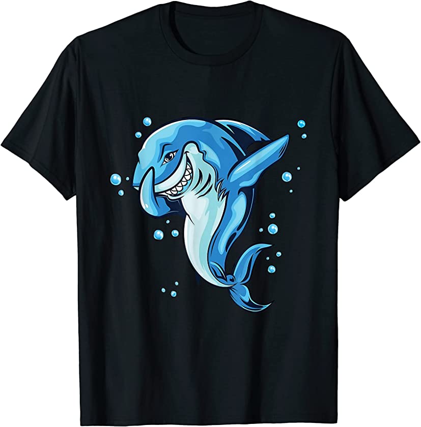 Shark Ocean Animal Dabbing Shark funny kids boy T-Shirt