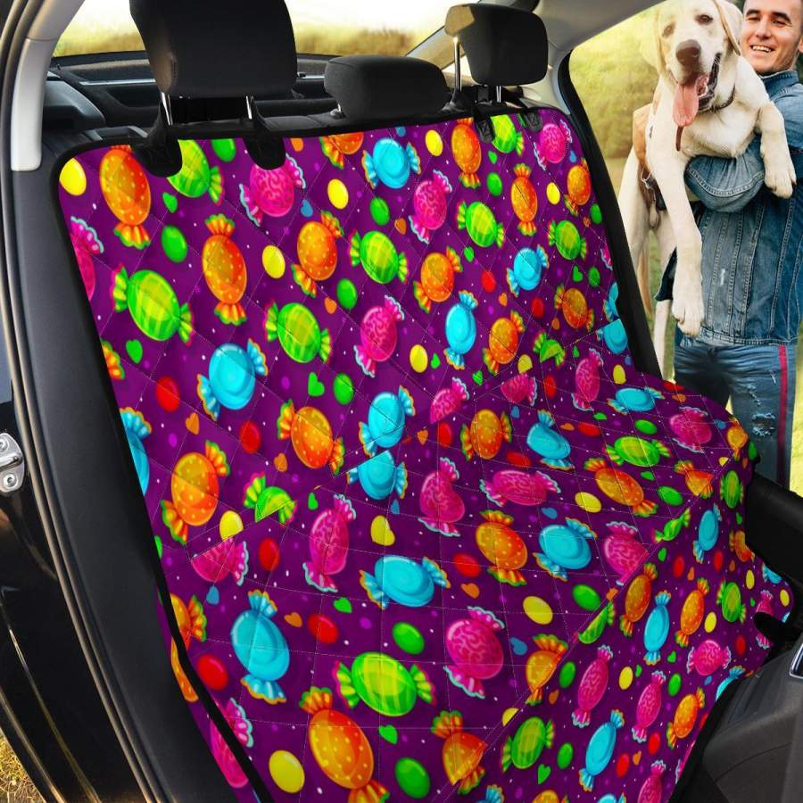 Toffee Candy Pattern Print Pet Car Seat Cover