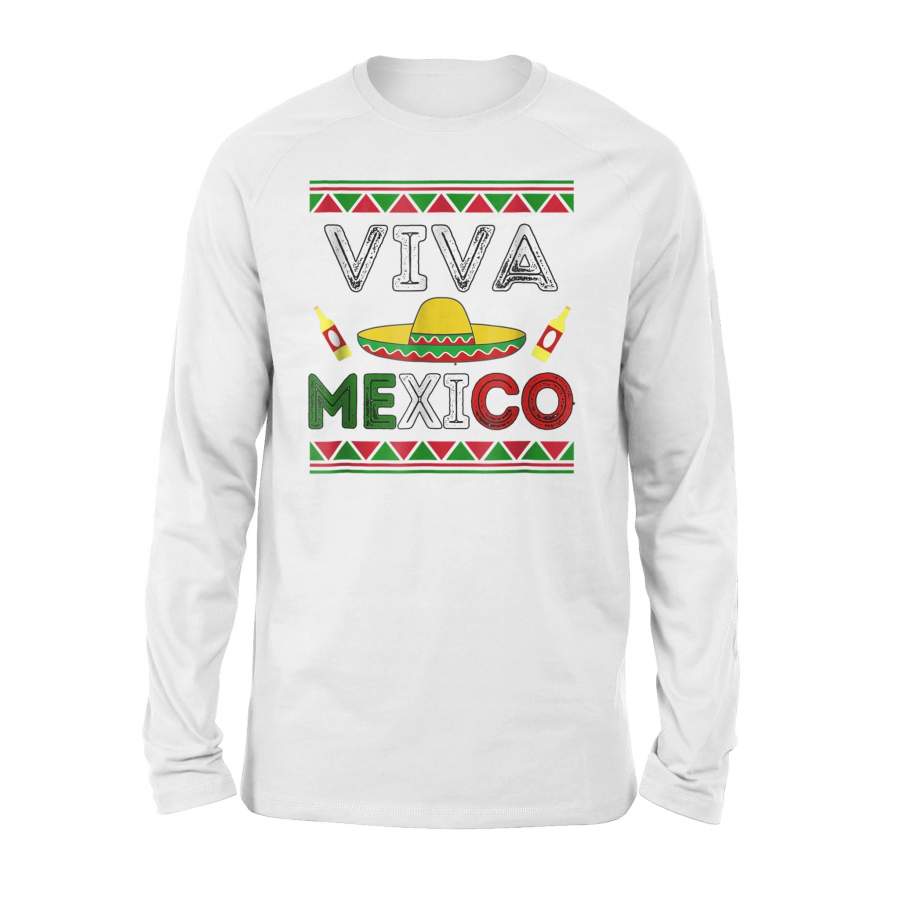 Camiseta Viva Mexico Mexican Independence Day Premium Long Sleeve T-Shirt