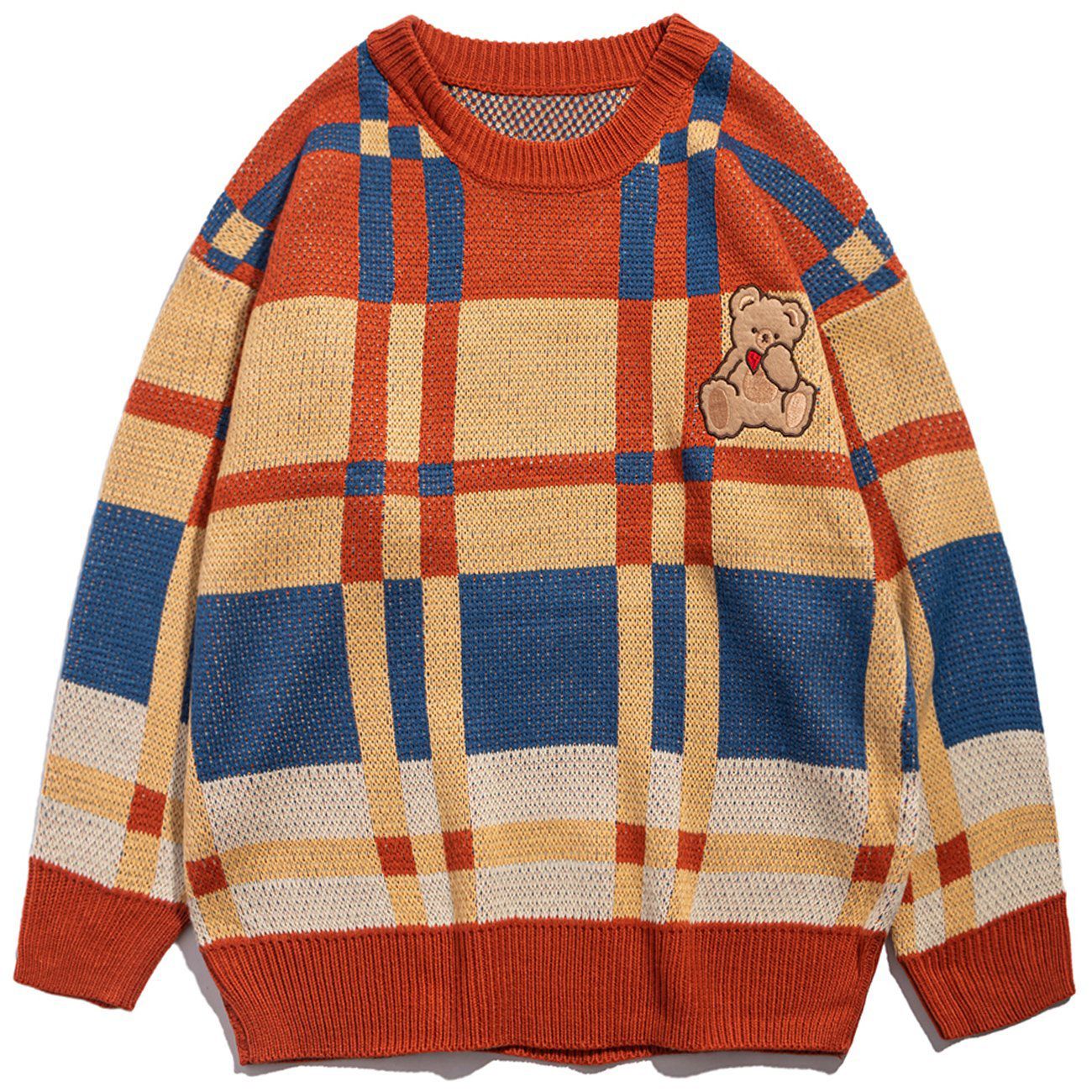 Talishko™ – Bear Contrast Stitching Sweater