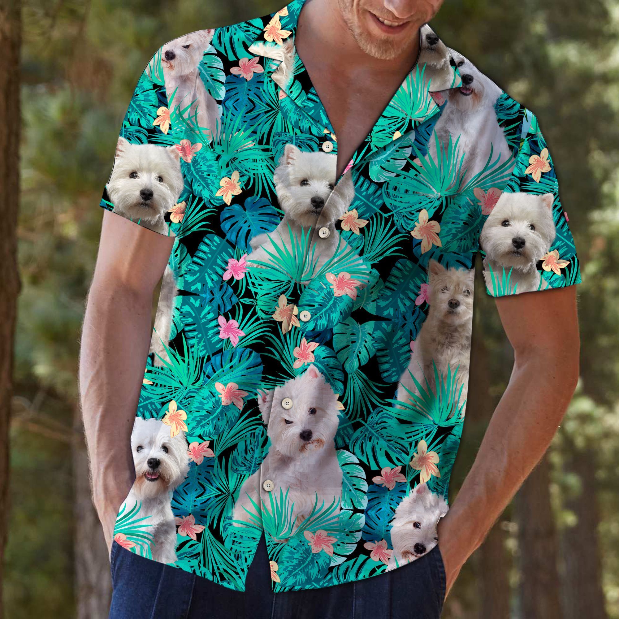 West Highland Terrier Blue Unique Design Unisex Hawaiian Shirt For Men And Women CTC09042248