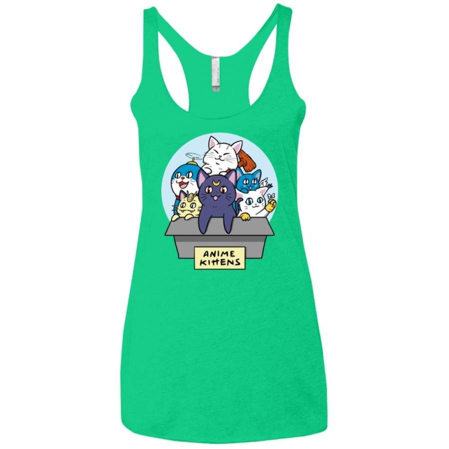 Anime Kittens Women’s Triblend Racerback Tank