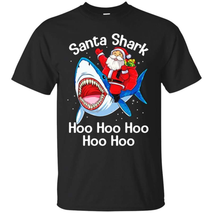 AGR Santa Shark Hoo Hoo Hoo Hoo Hoo Christmas Shirt