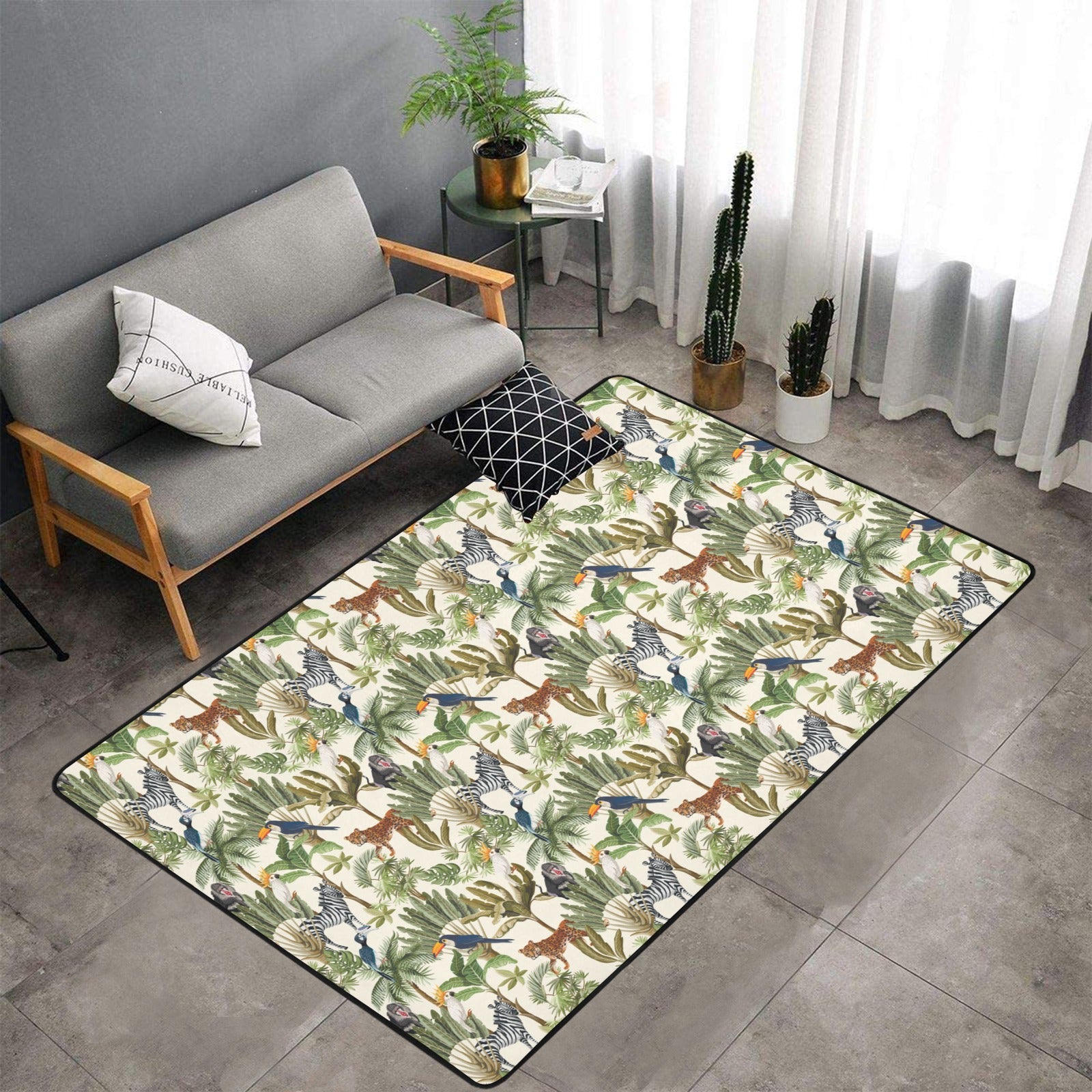 Safari Animal Print Design Lks304 Area Rug 7’X5’