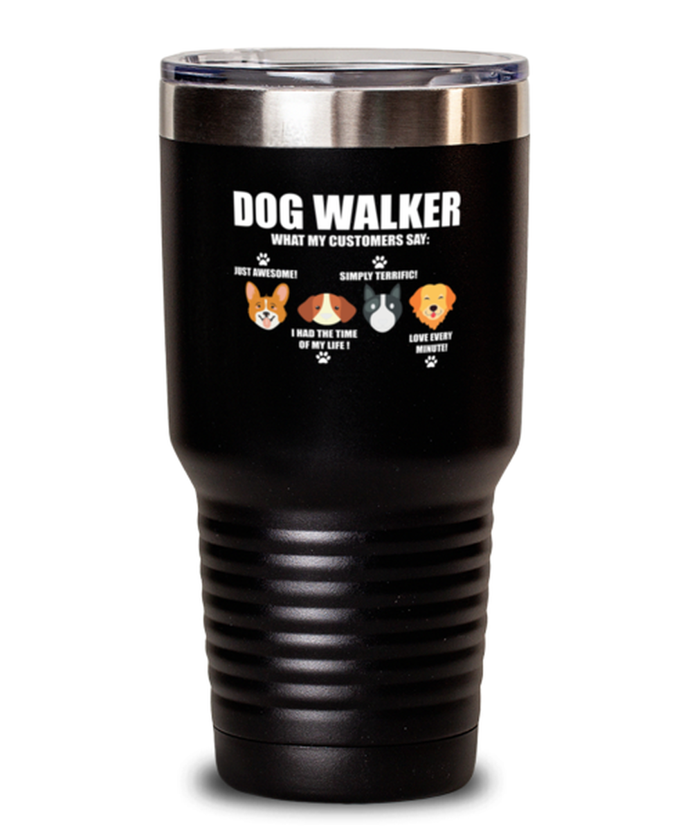 30Oz Tumbler Stainless Steel Funny Dog Walker