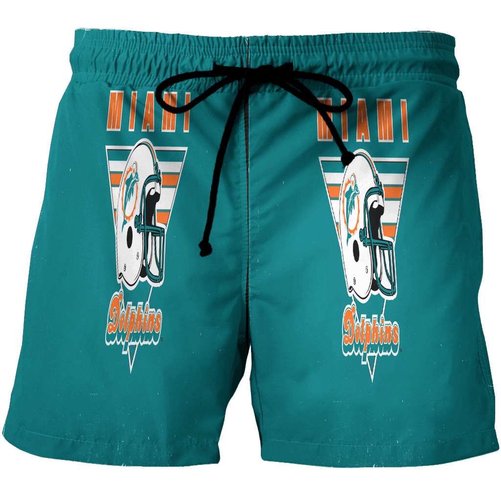 Miami Dolphins Logo 11 3D All Over Print Summer Beach Hawaiian Short